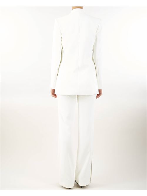 Double layer stretch crêpe suit with straight jacket and palazzo trousers Elisabetta Franchi ELISABETTA FRANCHI | Tailleur | TP00146E2360